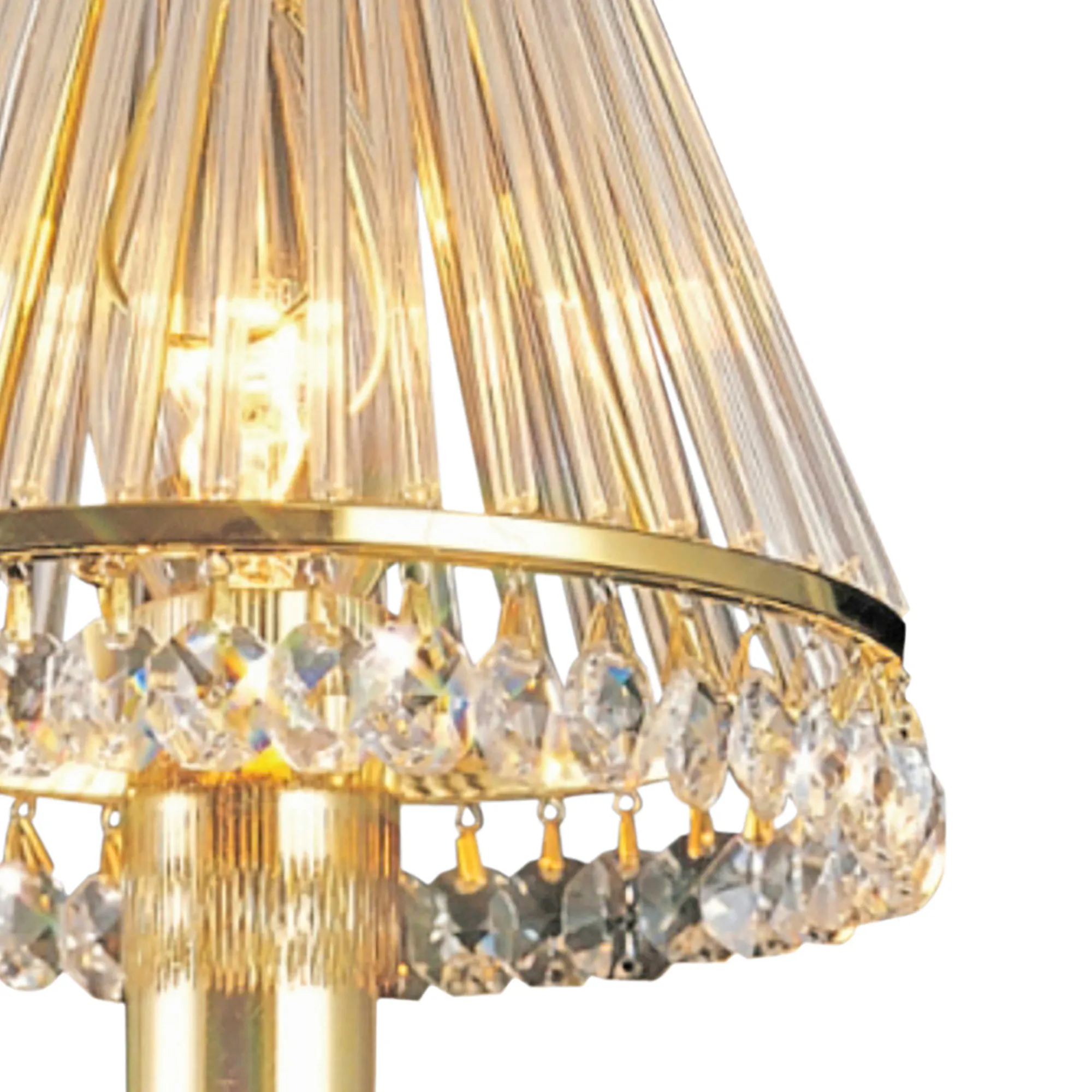 Crystal and Glass Rod Clip-On Shade IL30200  Diyas Crystal Shades